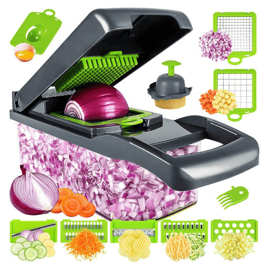 PICADORA VEGETABLE VERDURAS MULTIFUNCIONAL 8 CUCHILLAS